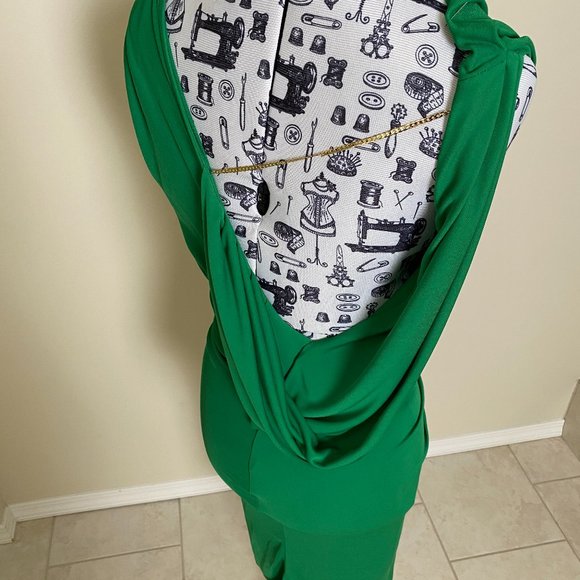 BCBGMaxAzria Green Adeline Asymmetrical Draped Dress Size XXS NWOT - Picture 5 of 12